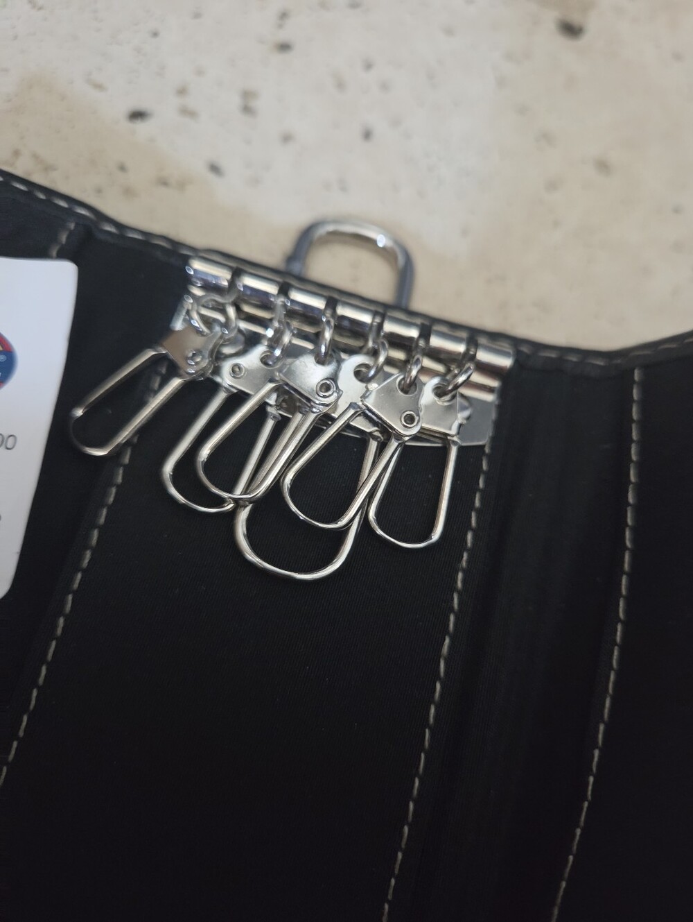 Fossil Black Leather Key Case NWT - Picture 3 of 6